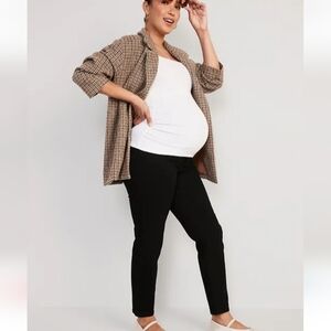 Old Navy O. G. Straight Full Panel Maternity Black Jeans